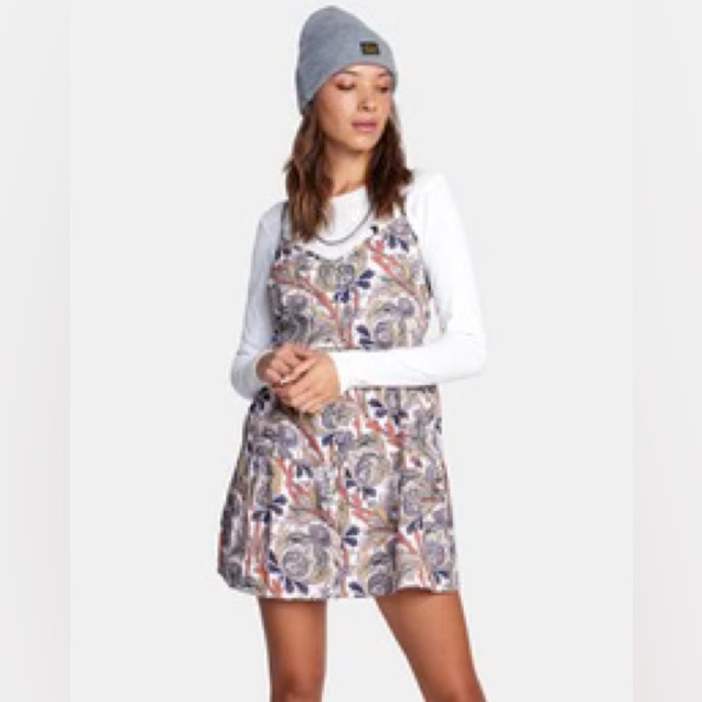 RVCA Frontier Paisley Dress Adjustable Straps Size Small NEW